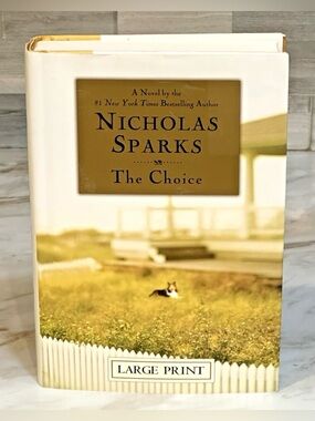 Nicholas Sparks The Choice Hardcover Large Print Book Great Used Shape